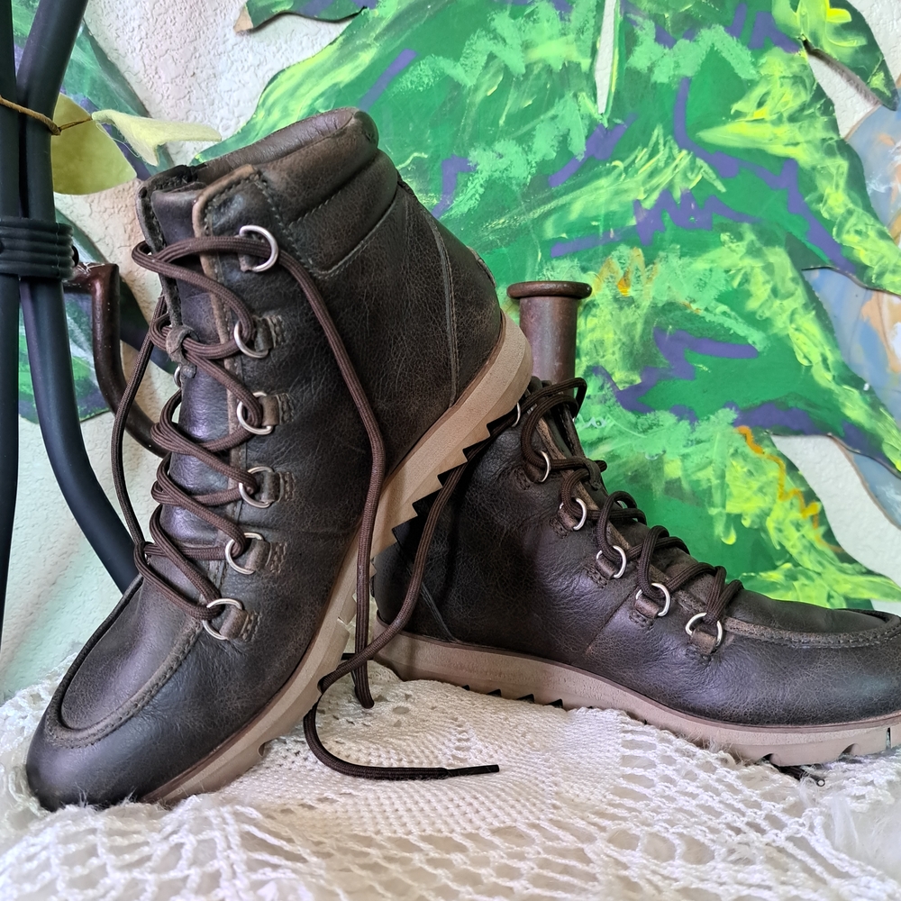 Mens Brown Leather Sorel Boots